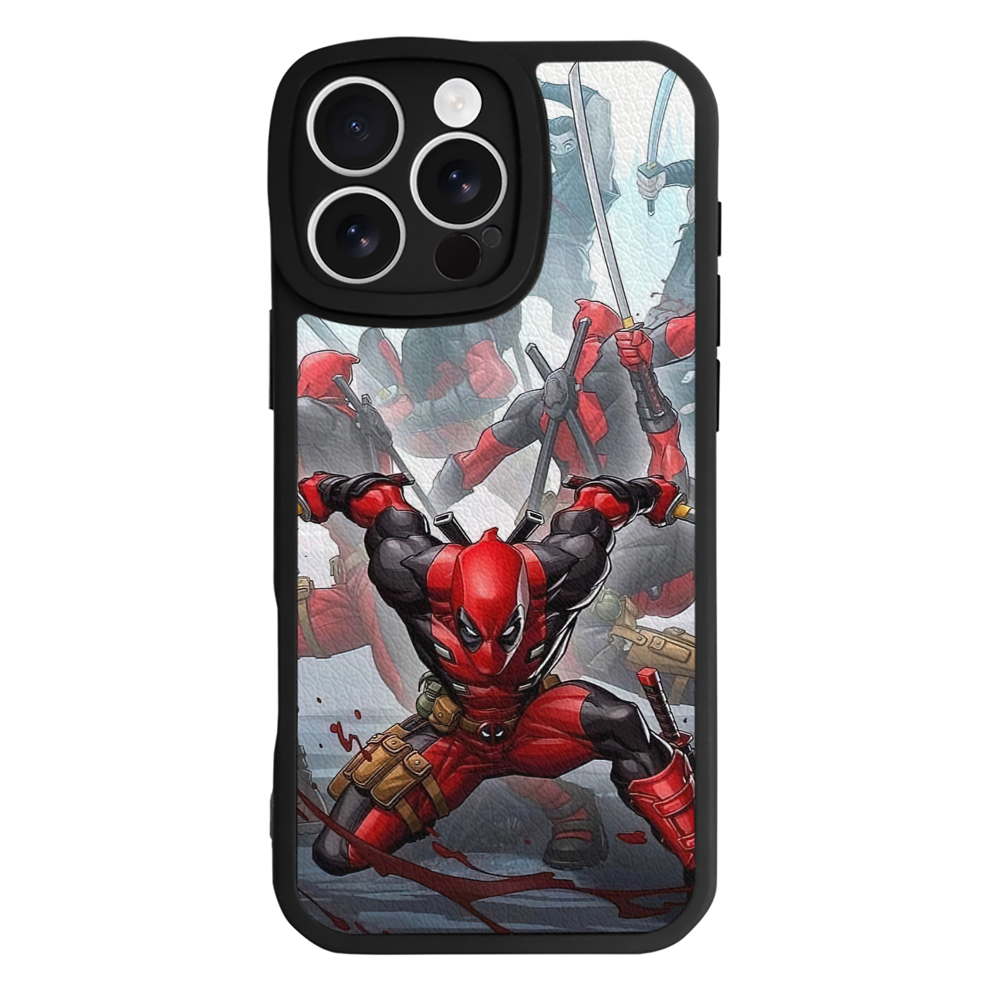 （画像用） Deadpool デッドプール 【iPhone 16シリーズ対応】シリコンスマホケース（レザー調） 材質：シリコン
